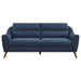 Coaster Gano Sloped Arm Upholstered Sofa Navy Blue Default Title