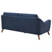 Coaster Gano Sloped Arm Upholstered Sofa Navy Blue Default Title