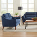 Coaster Gano Sloped Arm Upholstered Loveseat Navy Blue Default Title