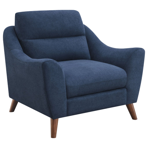 Coaster Gano Sloped Arm Upholstered Chair Navy Blue Default Title