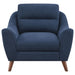 Coaster Gano Sloped Arm Upholstered Chair Navy Blue Default Title