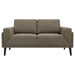 Coaster Rilynn 2-piece Upholstered Track Arms Sofa Set Brown Sofa+Loveseat+Armchair