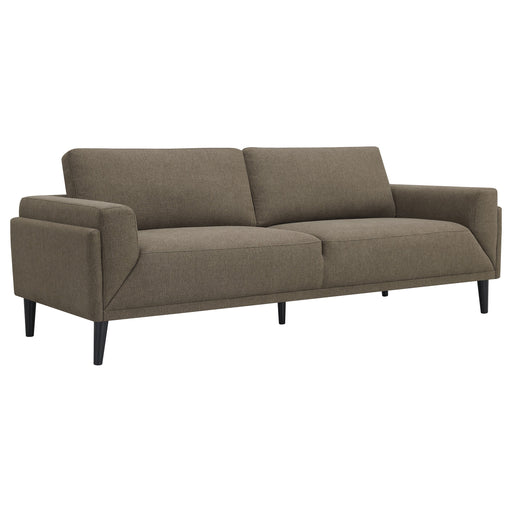 Coaster Rilynn Upholstered Track Arms Sofa Brown Default Title