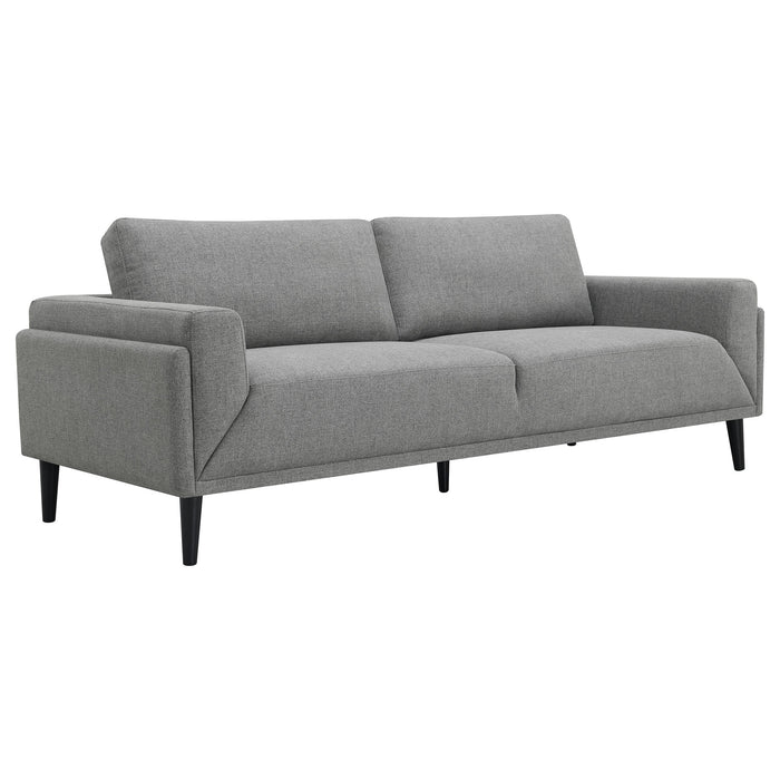 Coaster Rilynn 2-piece Upholstered Track Arms Sofa Set Grey