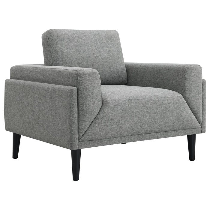 Coaster Rilynn 2-piece Upholstered Track Arms Sofa Set Grey