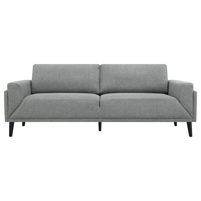 Coaster Rilynn 2-piece Upholstered Track Arms Sofa Set Grey