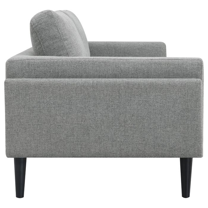 Coaster Rilynn 2-piece Upholstered Track Arms Sofa Set Grey