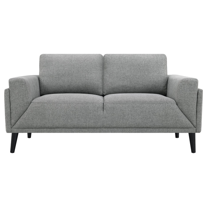 Coaster Rilynn 2-piece Upholstered Track Arms Sofa Set Grey