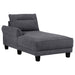 Coaster Caspian Upholstered Curved Arms Sectional Sofa Grey Default Title