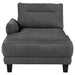 Coaster Caspian Upholstered Curved Arms Sectional Sofa Grey Default Title