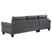 Coaster Caspian Upholstered Curved Arms Sectional Sofa Grey Default Title