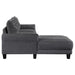 Coaster Caspian Upholstered Curved Arms Sectional Sofa Grey Default Title