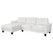 Coaster Caspian Upholstered Curved Arms Sectional Sofa White and Black Default Title