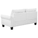 Coaster Caspian Upholstered Curved Arms Sectional Sofa White and Black Default Title