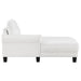 Coaster Caspian Upholstered Curved Arms Sectional Sofa White and Black Default Title