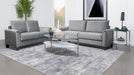 Coaster Davis 2-piece Upholstered Rolled Arm Sofa Grey Sofa+Loveseat