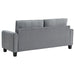 Coaster Davis 2-piece Upholstered Rolled Arm Sofa Grey Sofa+Loveseat+Armchair