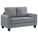 Coaster Davis 2-piece Upholstered Rolled Arm Sofa Grey Sofa+Loveseat+Armchair