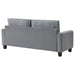 Coaster Davis Upholstered Rolled Arm Sofa Grey Default Title