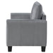 Coaster Davis Upholstered Rolled Arm Loveseat Grey Default Title