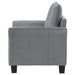 Coaster Davis Upholstered Rolled Arm Accent Chair Grey Default Title