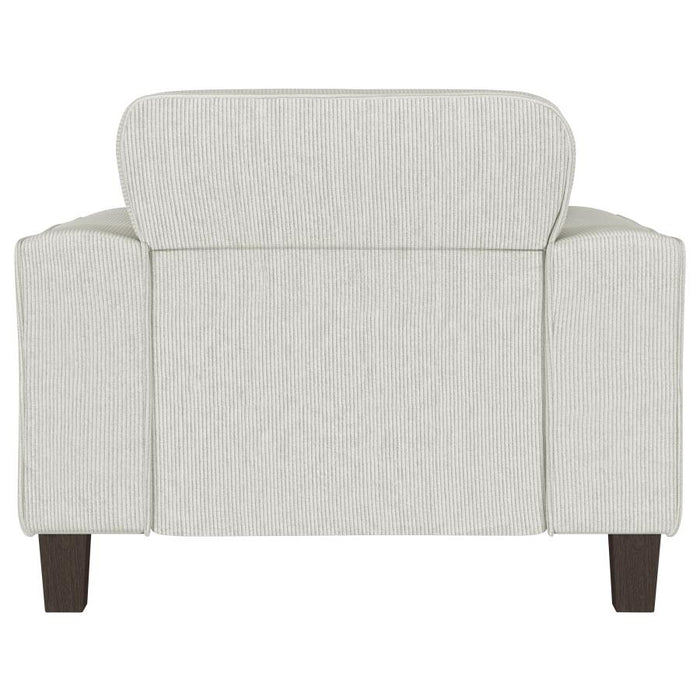 Deerhurst Upholstered Track Arm Tufted Accent Chair Greige