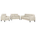 Coaster Jonah 2-piece Upholstered Track Arm Sofa Set Ivory Sofa+Loveseat+Armchair