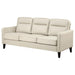 Coaster Jonah Upholstered Track Arm Sofa Ivory Default Title