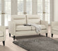 Coaster Jonah Upholstered Track Arm Loveseat Ivory Default Title