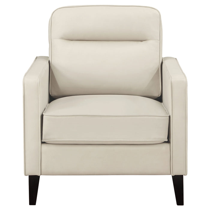 Coaster Jonah Upholstered Track Arm Accent Club Chair Ivory Default Title