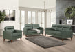 Coaster Jonah 2-piece Upholstered Track Arm Sofa Set Green Sofa+Loveseat+Armchair