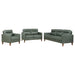 Coaster Jonah 2-piece Upholstered Track Arm Sofa Set Green Sofa+Loveseat+Armchair