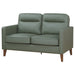 Coaster Jonah Upholstered Track Arm Loveseat Green Default Title