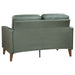 Coaster Jonah Upholstered Track Arm Loveseat Green Default Title