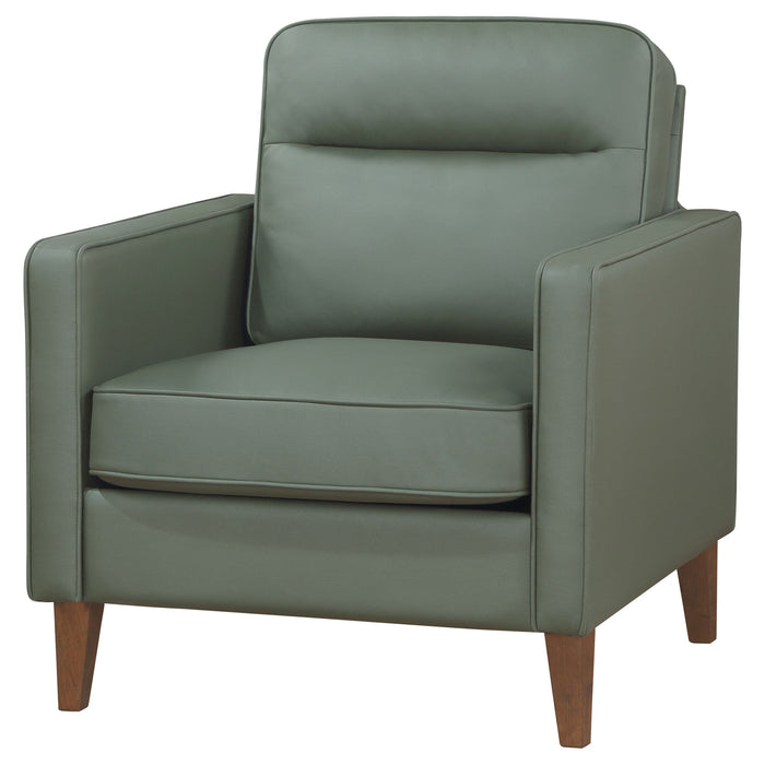 Coaster Jonah Upholstered Track Arm Accent Club Chair Green Default Title