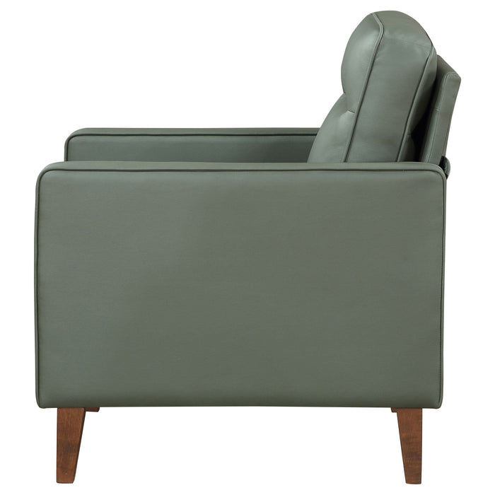 Coaster Jonah Upholstered Track Arm Accent Club Chair Green Default Title