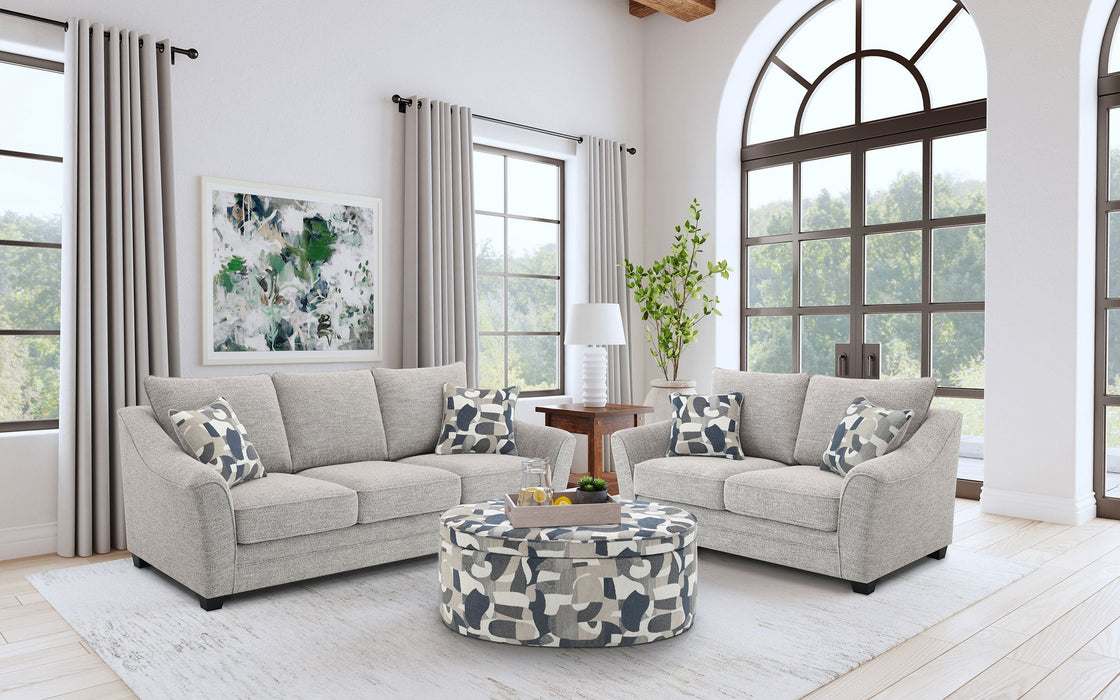 Tomkins  Boucle Upholstered Sofa Set Light Grey