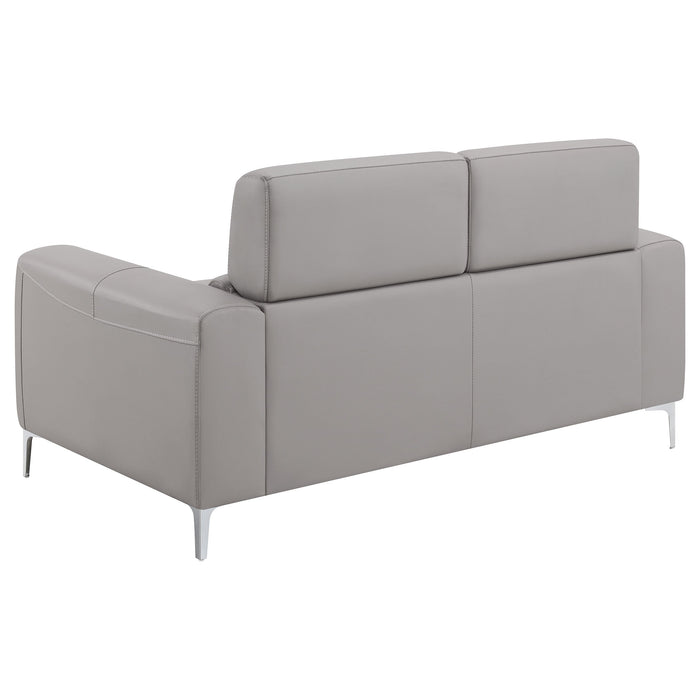 Coaster Glenmark Track Arm Upholstered Loveseat Taupe Default Title