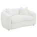 Coaster Isabella 2-piece Upholstered Tight Back Living Room Set White Sofa+Loveseat+Armchair