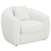 Coaster Isabella 2-piece Upholstered Tight Back Living Room Set White Sofa+Loveseat+Armchair