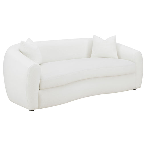 Coaster Isabella Upholstered Tight Back Sofa White Default Title