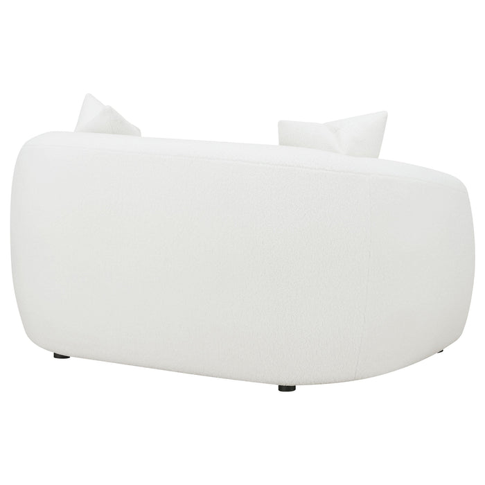 Coaster Isabella Upholstered Tight Back Loveseat White Default Title