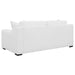 Coaster Ashlyn 2-piece Upholstered Sloped Arms Living Room Set White Sofa+Loveseat+Armchair