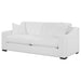 Coaster Ashlyn Upholstered Sloped Arms Sofa White Default Title