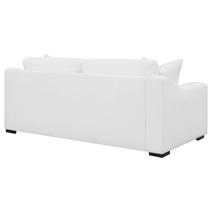 Coaster Ashlyn Upholstered Sloped Arms Sofa White Default Title