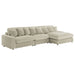 Coaster Blaine Upholstered Reversible Sectional Sofa Sand Big Beige