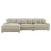 Coaster Blaine Upholstered Reversible Sectional Sofa Sand Big Grey