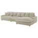 Coaster Blaine Upholstered Reversible Sectional Sofa Sand Big Grey