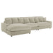 Coaster Blaine Upholstered Reversible Sectional Sofa Sand Big Grey