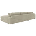 Coaster Blaine Upholstered Reversible Sectional Sofa Sand Big Grey